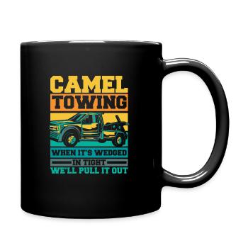 Abschleppwagen Truck Abschlepper - Tasse einfarbig - Schwarz - Rechts