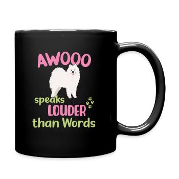 AWOOO parle plus fort que les mots - Mug uni - noir - Droite