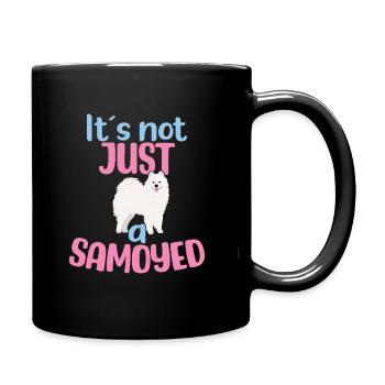 Es ist nicht NUR ein Samojeden - Tasse einfarbig - Schwarz - Rechts