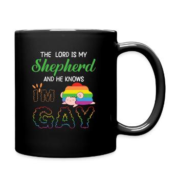 LBGT Flag Gay Pride Human Vintage Rainbow - Tasse einfarbig - Schwarz - Rechts