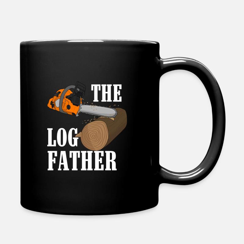 Lumberjack saw - Full Colour Mug - black