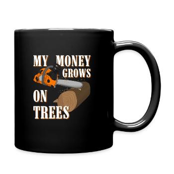 Bûcheron Chemise Tronçonneuse Tronçonneuse Scie - Mug uni - noir - Droite