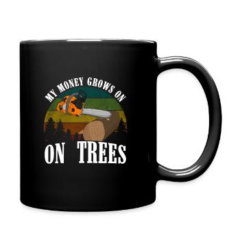 Bûcheron Chemise Tronçonneuse Tronçonneuse Scie - Mug uni - noir - Droite