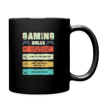 Gamer Logic Gaming Gift Video Games Gamer - Full Colour Mug - black - Right