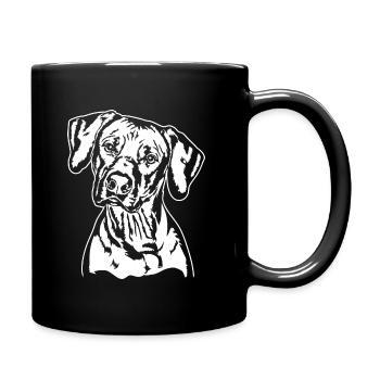 RHODESIAN RIDGEBACK Portrait de chien Wilsigns - Mug uni - noir - Droite