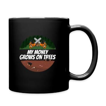 Bûcheron Chemise Tronçonneuse Tronçonneuse Scie - Mug uni - noir - Droite