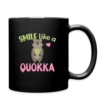 Souriez comme un Quokka - Grinsendes Quokka - Mug uni - noir - Droite