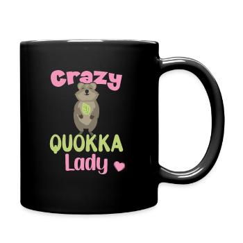 Crazy Quokka Lady / Grinsendes Quokka - Mug uni - noir - Droite