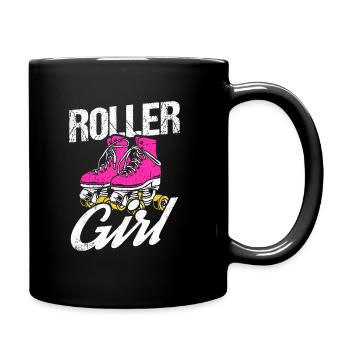 Rollschuhe Roller Girl Roller Skates Rollschuh Shi - Tasse einfarbig - Schwarz - Rechts