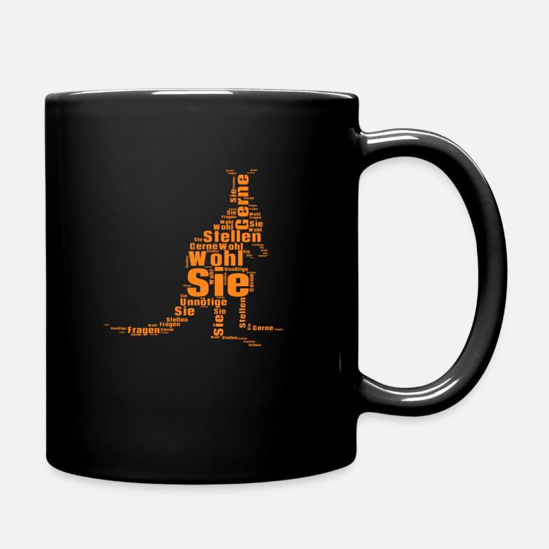 Sie Stellen Wohl Gerne Unnötige Fragen Boxer - Tasse einfarbig - Schwarz