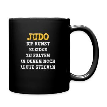 Judo die Kunst Kleider zu falten in denen noch - Tasse einfarbig - Schwarz - Rechts