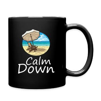 Détente et détente. Calme-toi - Mug uni - noir - Droite