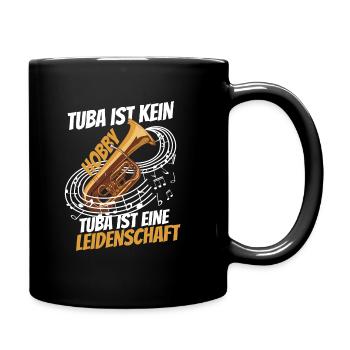 Tubist aus Leidenschaft - Tasse einfarbig - Schwarz - Rechts