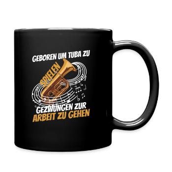 Tubist aus Leidenschaft - Tasse einfarbig - Schwarz - Rechts