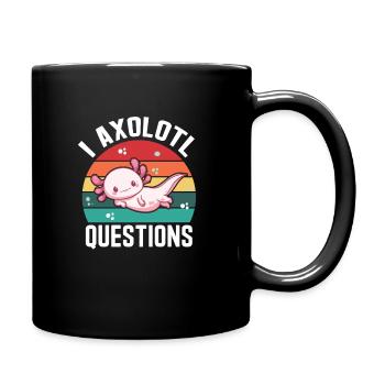 I Axolotl Questions - Sweet Axolotl Gift - Full Colour Mug - black - Right