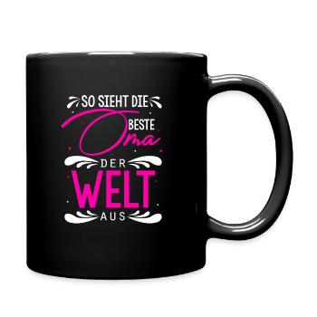 So Sieht Die Beste Oma Der Welt Aus - Geschenk Lie - Tasse einfarbig - Schwarz - Rechts