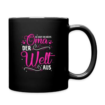 So Sieht Die Beste Oma Der Welt Aus - Geschenk Lie - Tasse einfarbig - Schwarz - Rechts