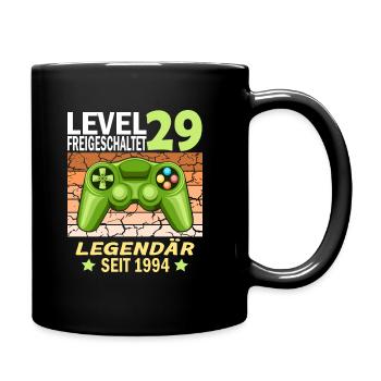 29. Geburtstag Gamer zocken Geburtstjahr 1994 - Tasse einfarbig - Schwarz - Rechts
