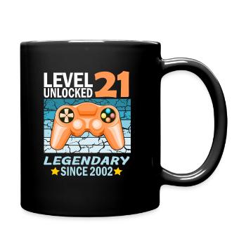 21. Geburtstag Gamer zocken Geburtstjahr 2002 - Tasse einfarbig - Schwarz - Rechts