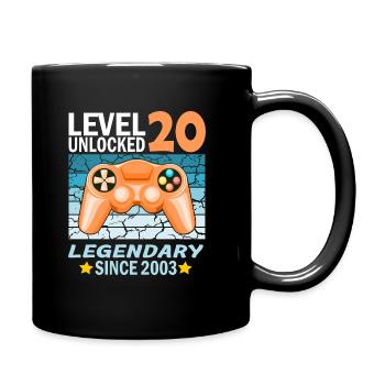 20. Geburtstag Gamer zocken Geburtstjahr 2003 - Tasse einfarbig - Schwarz - Rechts
