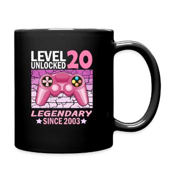 20. Geburtstag Gamer zocken Geburtstjahr 2003 - Tasse einfarbig - Schwarz - Rechts