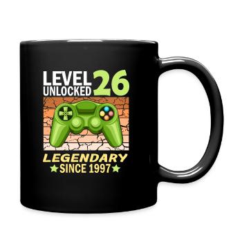 26. Geburtstag Gamer zocken Geburtstjahr 1997 - Tasse einfarbig - Schwarz - Rechts