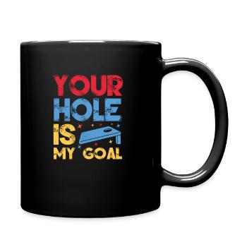 Cornhole ton trou est mon objectif - Mug uni - noir - Droite