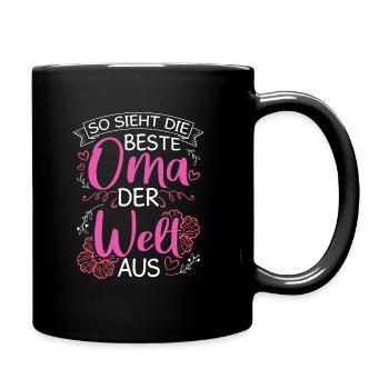 So Sieht Die Beste Oma Der Welt Aus - Geschenk Lie - Tasse einfarbig - Schwarz - Rechts