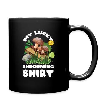 Mushroom pickers and mushroom friends - Full Colour Mug - black - Right