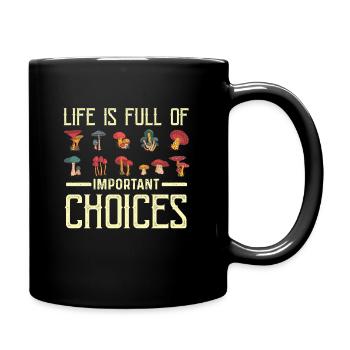 Mushroom pickers and mushroom friends - Full Colour Mug - black - Right