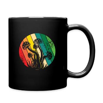 Mushroom pickers and mushroom friends - Full Colour Mug - black - Right