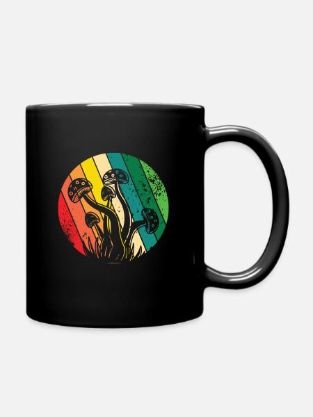 Pilzsammler und Pilz Freunde - Tasse einfarbig - Schwarz
