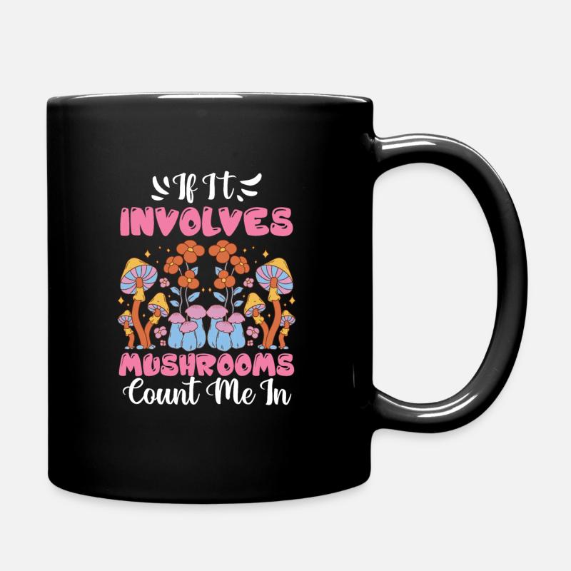 Cueilleurs de champignons et amis champignons - Mug uni - noir