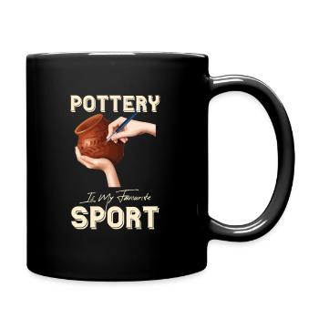 Töpfern und Töpferei - Tasse einfarbig - Schwarz - Rechts