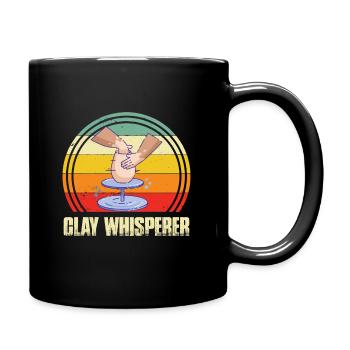 Töpfern und Töpferei - Tasse einfarbig - Schwarz - Rechts