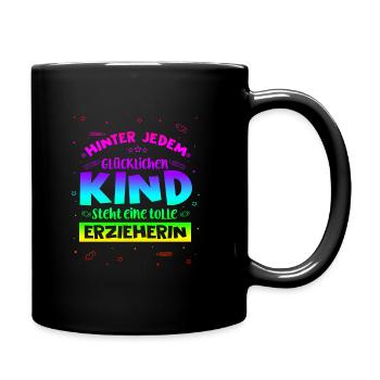 Erzieherin Kita Kiga Kindergarten Tagesmutter Erzi - Tasse einfarbig - Schwarz - Rechts