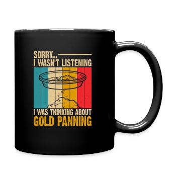 Désolé de ne pas écouter je pensais à - Mug uni - noir - Droite