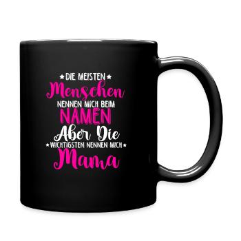 Meisten Menschen nennen mich beim Namen wichtigste - Tasse einfarbig - Schwarz - Rechts