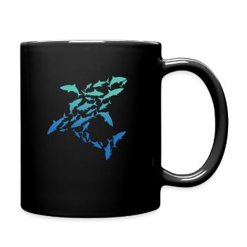 Cadeau Requins Biologie Marine Plongée Océan Requin - Mug uni - noir - Droite