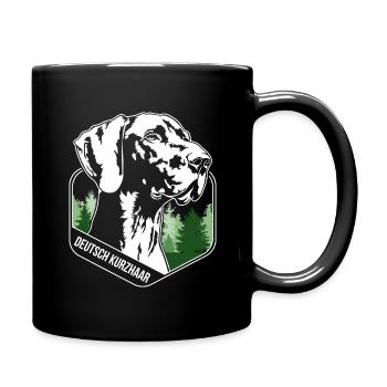 Chiens de chasse allemands à poil court Portait Dog Wilsigns - Mug uni - noir - Droite