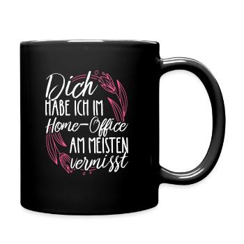 Home Office Freundin Arbeit Freundschaft Lieblings - Tasse einfarbig - Schwarz - Rechts