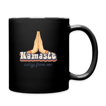 Meditation, Zen Yoga und Pilates - Tasse einfarbig - Schwarz - Rechts