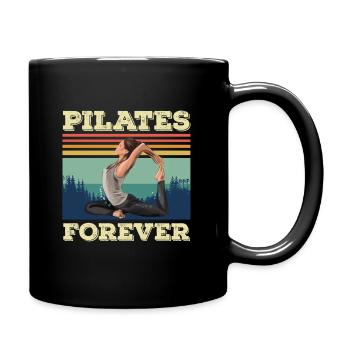 Meditation, Zen Yoga und Pilates - Tasse einfarbig - Schwarz - Rechts