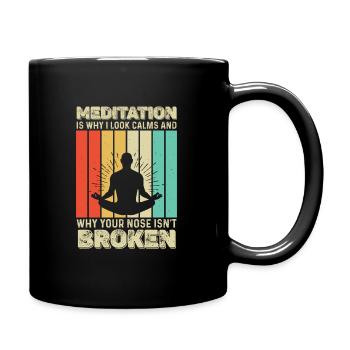 Meditation, Zen Yoga and Pilates - Full Colour Mug - black - Right