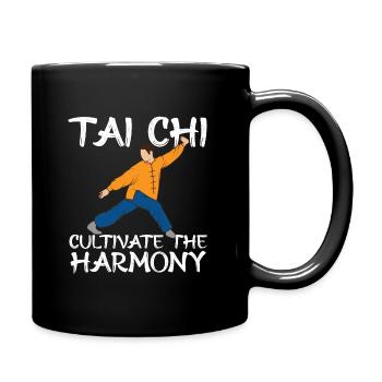 Meditation, Zen Yoga und Pilates - Tasse einfarbig - Schwarz - Rechts
