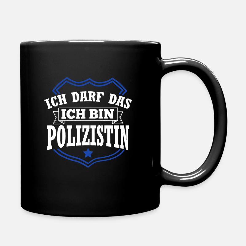 Polizei Polizeibeamtin Geschenk Verbeamtung Polizi - Tasse einfarbig - Schwarz