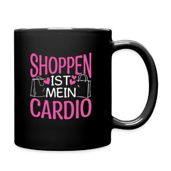 Shoppen Cardio Einkaufen Shopping Süchtig Shopping - Tasse einfarbig - Schwarz - Rechts