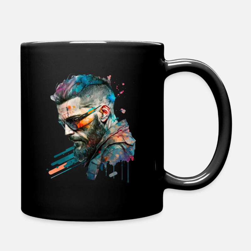 Cyber dystopic No102 - Tasse einfarbig - Schwarz