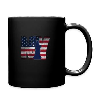 New York Manhattan Souvenir America NYC USA - Full Colour Mug - black - Right