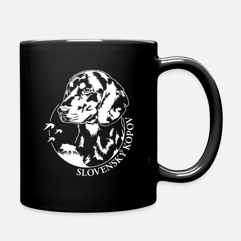 Slovensky Kopov Portrait Hunde Jagdhund Wilsigns - Tasse einfarbig - Schwarz